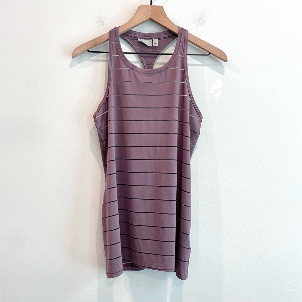 Athleta Sheer Striped Racerback Tank Top - Picture 2 of 11